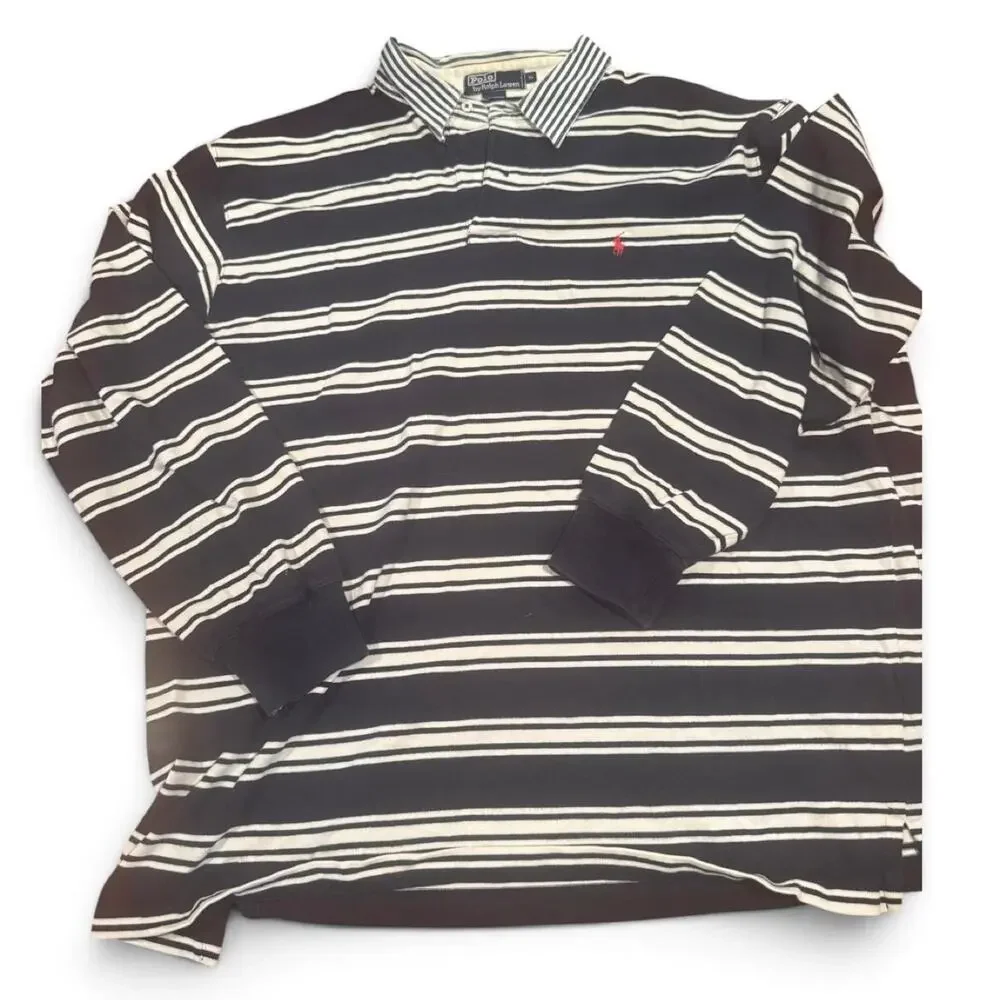 Polo Ralph Lauren Striped Long Sleeve Polo Shirt Men’s XL
